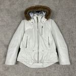 wilson's leather  Maxima Coat Womens XL White Faux Fur Hooded Jacket Insulated Photo 0