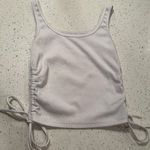 White Scrunch Tank Top Size L Photo 0
