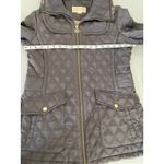 Michael Kors Taupe Tan Brown Quilted Barn Chore Coat Puffer Jacket Small Photo 3