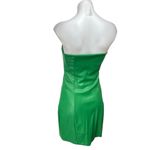 Half Heart Green Leather Sleeveless Strapless Mini Bodycon Tank Tube Dress Sz M Size M Photo 1