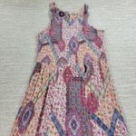 Altar'd State  Smocked Maxi Dress Womens‎ Large Pink Floral Boho Flowy Nap Style Photo 8