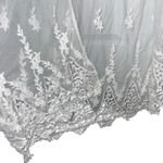 White Lace Kimono Cardigan Plus XL/2XL Sheer Boho Embroidered Crochet Hem Size 1X Photo 2