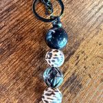 Handmade Leopard Print Beaded Key Holder Photo 0