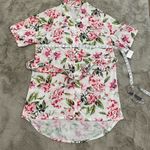 Show Me Your Mumu Women White Pink Floral Kimono Cover up Short Sleeve Size O/S Photo 4