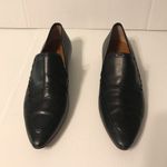 Aquatalia black leather pointy toe slip on loafers shoes size 7 Made in Italy Photo 2