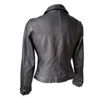 CAbi Black Leather Jacket With Contrast Top Stitching (runs very small) Photo 4