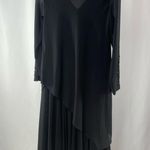 Saks 5th Avenue Vintage Cattiva x Saks Fifth Avenue V Neck Beaded Asymmetric Dress in Black Sz 8 Photo 1