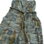 Sanctuary 100% Cotton Camo Sleeveless Jumpsuit Overalls Stretch Belt Size Medium Photo 1