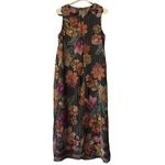Emma & Michele Floral Tropical Hawaiian Midi Dress Size Small Beach Travel Photo 1