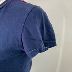 American Eagle  Vtg Y2K Navy Tiki Baby Tee Preppy Bella Swan‎ Tight Womens Size S Photo 4