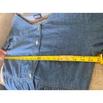 Vintage Denim Midi Dress Blue J Pockets Button Photo 4