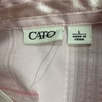 Cato ,JM Sportswear, Women’s pink top, size Large, long sleeves, buttons down front Photo 6