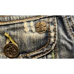 Lucky Brand Vintage 90s Lucky Legend Denim Jacket Embroidered Hippie Patches Made In USA S Photo 5