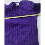 st. john's bay Women's Sz Large Cable Knit V-Neck Sweater Purple Orchid Casual Photo 3