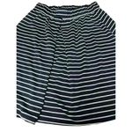 Torrid Navy Blue White Striped Midi Pull On Skirt Size 00/10 Medium Photo 2