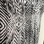 Soma V Neck Dress Stretchy Jersey Knit Knee Length Cream Black Diamond sz S Photo 4