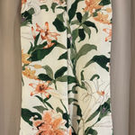 Ann Taylor  Petite Floral Wide Leg  Pants - Orange and Green Photo 0
