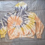 Forever 21  Tie-Dye Hoodie in Yellow, Purple, and Orange Size Large Photo 2