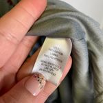 Lulus Floral Print Maxi Dress Sage Green Faux Wrap Slit Flutter Sleeve Medium Photo 7