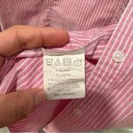 Riders By Lee  Pink and White Striped Shirt size XL long sleeve button up Photo 4