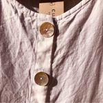 NEW CUT LOOSE White Linen swing coat w/ accent Cuffs L Size L Photo 3