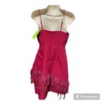Sam Edelman Feather hem sheath Red Wine Dress NWT $158 Valentines Lady in red 6 Photo 5