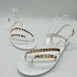 Olivia Miller  Sandals Womens 7‎ White Studded Ankle Strap Sandal New Photo 3