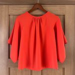 ZARA Orange Butterfly Sleeve Blouse size Small Photo 5