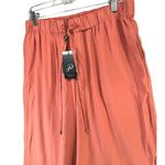 Adrianna Papell Crop Pant L Clay Orange Pull On Wide Leg Breezy Boho Resort NEW Photo 1