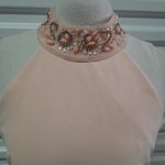 Marina Dress Women's Size 4 Pink Sleeveless Beaded Collar Formal Cocktail Party Photo 5