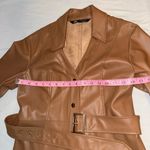ZARA Tan Faux Leather Dress Photo 11