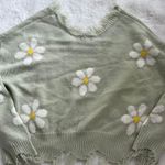 Rue 21 Light Green Flower Sweater Photo 3
