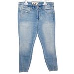 Amo Twist skinny light wash distressed jeans with front slit in sweet cheeks 27 Photo 24