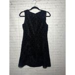 Max Studio Vintage 90s Black Velvet Burnout Damask Sleeveless Sheath Dress Sz 4 Photo 2