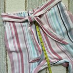 Anthropologie Cloth & Stone by Rita White Blue Pink Wide Leg High Rise Pants M Photo 6