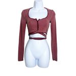 Urban Outfitters  Out From Under Cora Henley wrap crop top size XS Photo 1