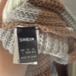 SheIn Cute Winter Striped Twist Front V Neck Long Sl Sweater Women's Large Feminine Photo 5