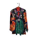 Carole Little Multicolor Vibrant Open Front Crinkle Y2K Hippie Cardigan Size 8 Photo 1