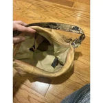 B Makowsky  Snakeskin Print And Leather Purse Camel $158 Photo 4