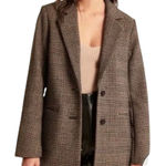 Abercrombie & Fitch Women's Checkered wool blended Blazer size XL Photo 0