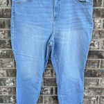 7 For All Mankind Jen 7 By Jeans Size 24 Mid Rise Ankle Skinny Light Wash Blue Photo 0