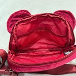 Disney Minnie Mouse Burgundy Quilted Velvet Crossbody Belt Bag NWT Photo 4