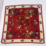 Red Floral Designer Italian Designer Handkerchief Purse Sash Or Strap Wrap Scarf Photo 1