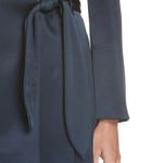 Nanushka Opium Satin Wrap Jacket Navy Blue Size M NWOT Photo 1