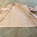 J Jill Love Linen Single Button L/S Unlined Blazer Jacket Shell Pink Sz Medium Photo 5
