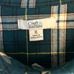Croft & Barrow  Plaid Button Up Shirt Top Blouse Size XL Tartan Lightweight Photo 2
