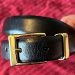Talbots  Black Leather Belt with Gold Buckle. Size Small. Photo 1