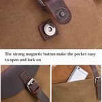 Oversized Travel Duffel Bag Waterproof Canvas Genuine Leather Weekend bag Weekender Overnight Carryon Hand Bag Brown Photo 4