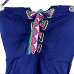Trina Turk  Paradise Bandeau Lace-Up One-Piece Swim Size 2 Photo 3