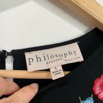 Philosophy  Embroidered Black Bohemian Floral Dress Size Large Photo 7